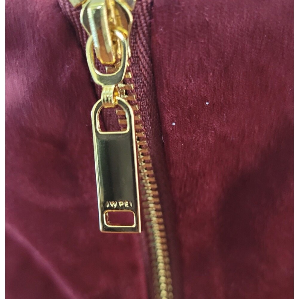 JW PEI Eva Spaghetti Strap Sueded Dress Burgundy Women 6 Mini Party Nightout - Picture 16 of 17